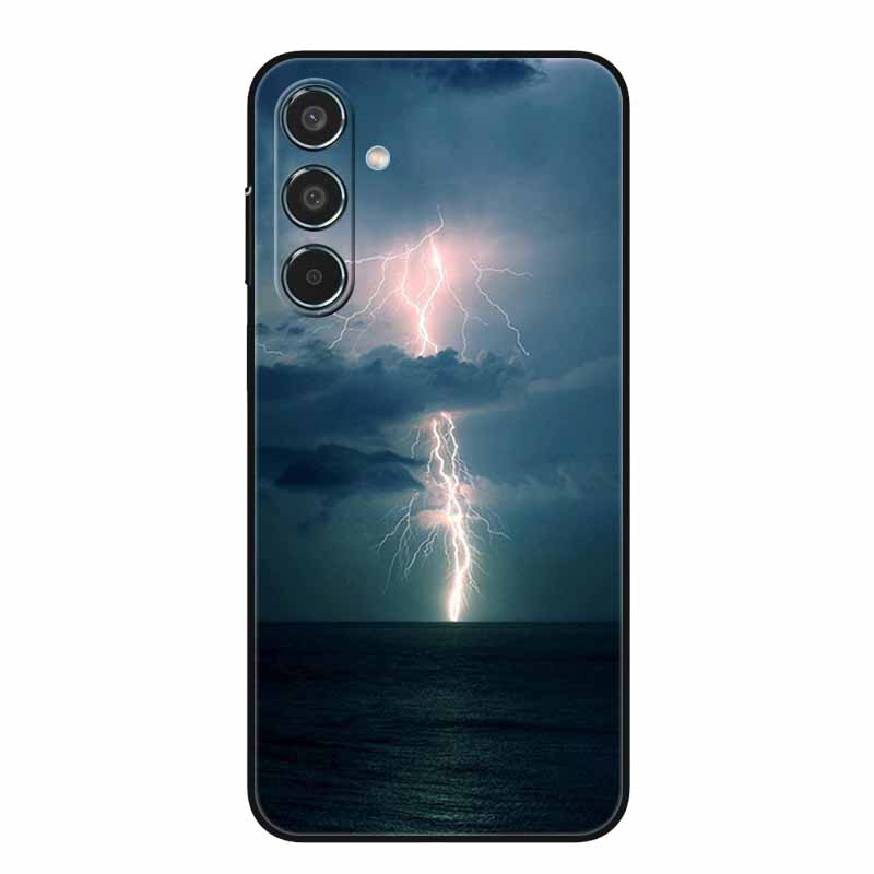 For Samsung Galaxy A55 5G Case Black TPU Silicone Soft Covers for SamsungA55 A 55 A15 A25 A35 5G Phone Shell A 15 4G Bumper Capa