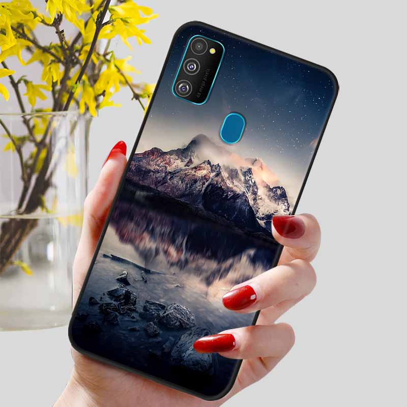 Funda para Samsung Galaxy M21 Funda Trasera de Silicona TPU Suave para Fundas de Teléfono Galaxy A21S M30S M31 M 21 M21S M31S Carcasas Negras Coques