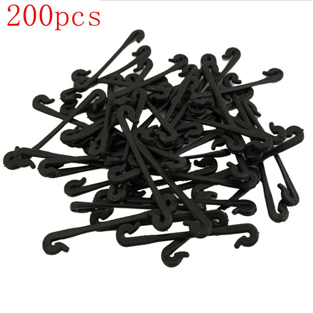 200pcs Garden Plants Vines Fixed Clips for Kiwi Grape Cucumber Tomato Tied Buckles Lashing Hook Stems Fastener Gadgets Grafting