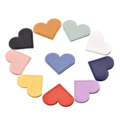 10Pcs Heart Shape Leather Corner Bookmarks Slip Resistant Corner Page Book Marker Corner Protectors for Men Women