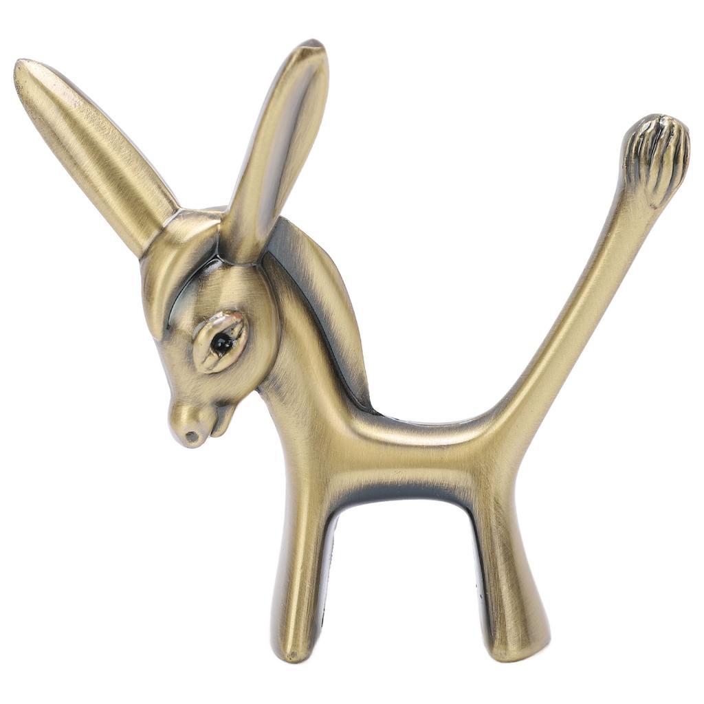 Donkey Ring Holder Donkey Statuette Durable Zinc Alloy Retro Style Safe Ring Organizer for Rings