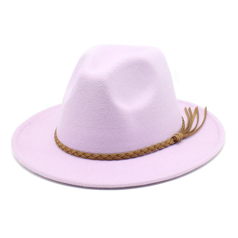 Fedora Hat Woolen Top Hat Jazz Hat Men'S And Women'S Woolen Hats