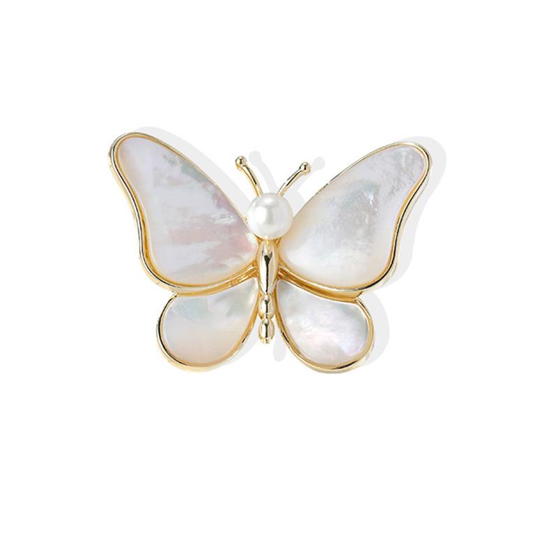 

Брошь High-End Niche Design Fashion Fritillary Butterfly Brooch Womens Clothing Accessories Pearl Pin золотой