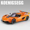 1/24 Koenigsegg Jesko Attack Alloy Model samochodu sportowego Diecast Metal Racing Model symulacyjny Dźwięk i światło Zabawka dla dzieci Prezent