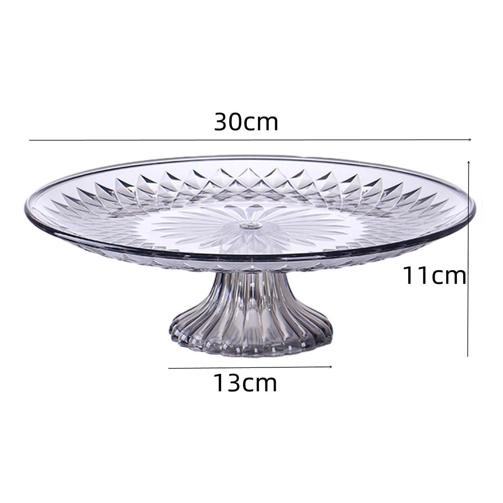 15/20/25cm Acrylic Fruit Plates Salad Dessert Plate Cupcake Display Stand Cookie Platter Household Candy Nut Serving Plate