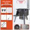 Portable Outdoor Firewood Stove with Large Iron Pot