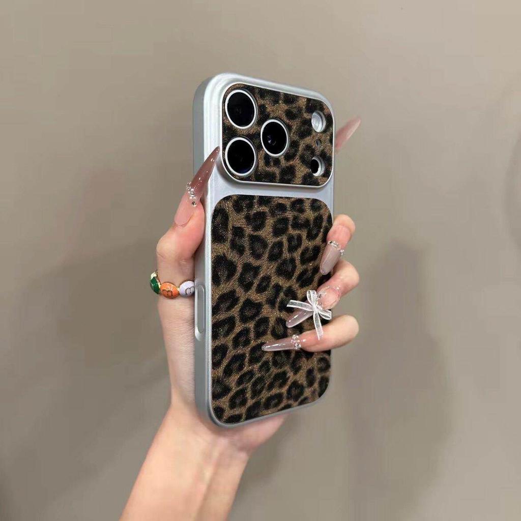 Luxury Seconds Change 17 Leopard Print Phone Case For iPhone 13 14 15 16 17 Pro Max Shockproof Bumber Cases Cover