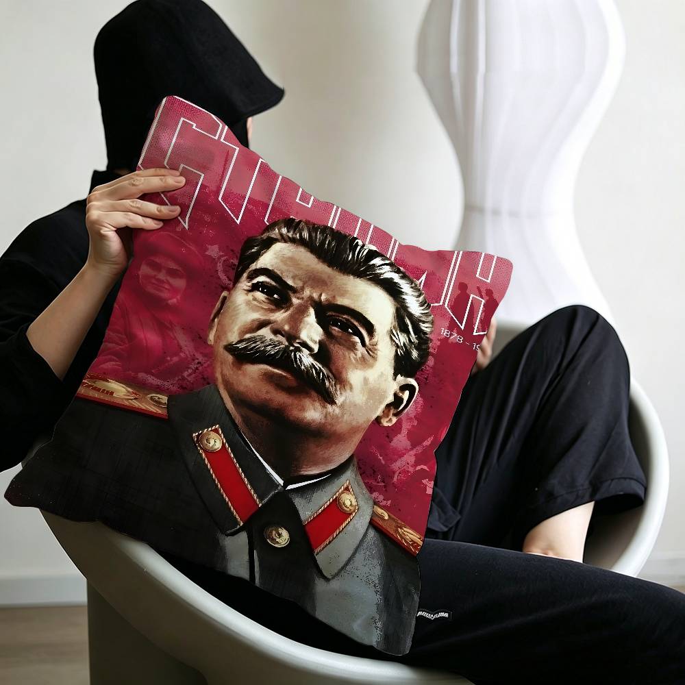 Lenin Joseph Stalin Cushion Cover Pillowcase Upholstery Sofa Throw Pillow Home Decor Pillowcas