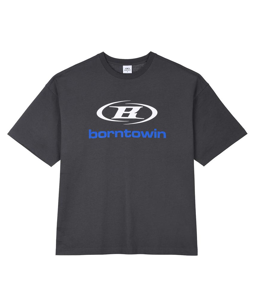BORN TO WIN Symbol B Logo T-Shirts [Charcoal]
