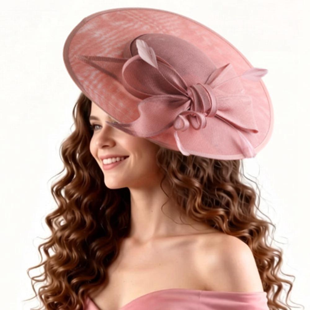 Exquisite Mesh Bow Headband French Vintage Kentucky Hat Fashion Tea Party Hat Photography