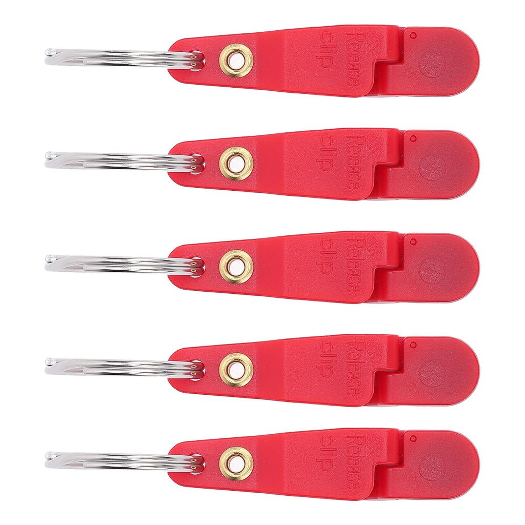 10Pcs Heavy Tension Snap Release Clip Fishing Trolling Padded Release Clip with Key Ring for Planer Board Kite Red