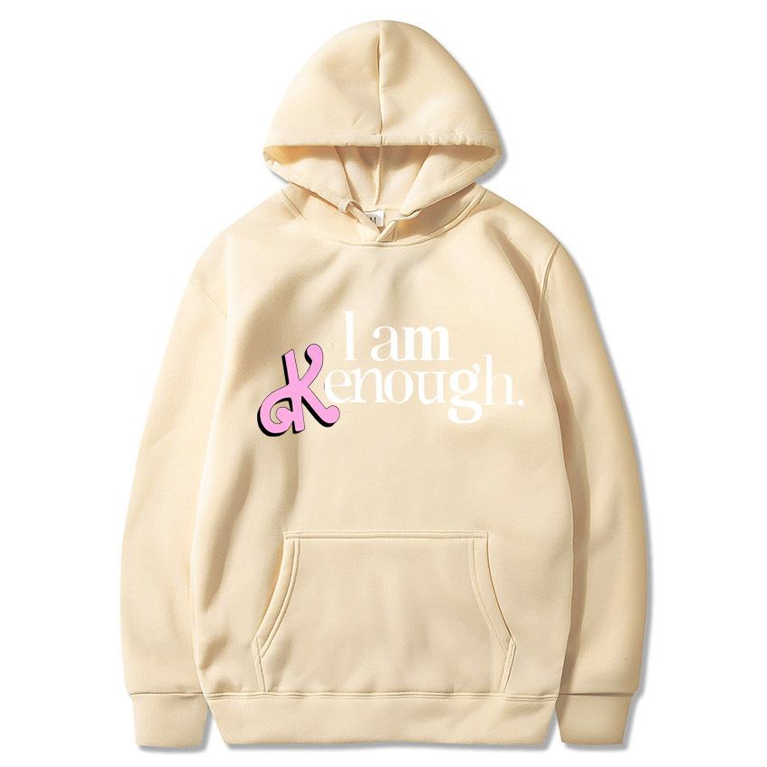 2025 new I Am Kenough letter print hooded loose sweater men's and women's hooded sweater