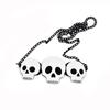 Acrylic White Skull Necklace: Unisex Halloween Sweater Chain