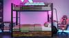 Metal Bunk Bed 90x200 Cm with Desk, LED Lighting and Storage Drawers, EN747 Tested, 250 Kg Load Capacity Per Level