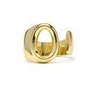 Ring - LUXENTER - Alphabet Letter O - 18K Gold Plated - Adjustable Size - Width 20 Mm