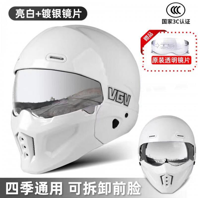 Full Face Motorcycle Helmet DOT Approved ABS Shell Adult Unisex All Season Ride Protection With Bluetooth Slot