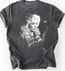 Dolly Parton Vintage Country Music Koncert Uhlově Šedé Grafické Tričko