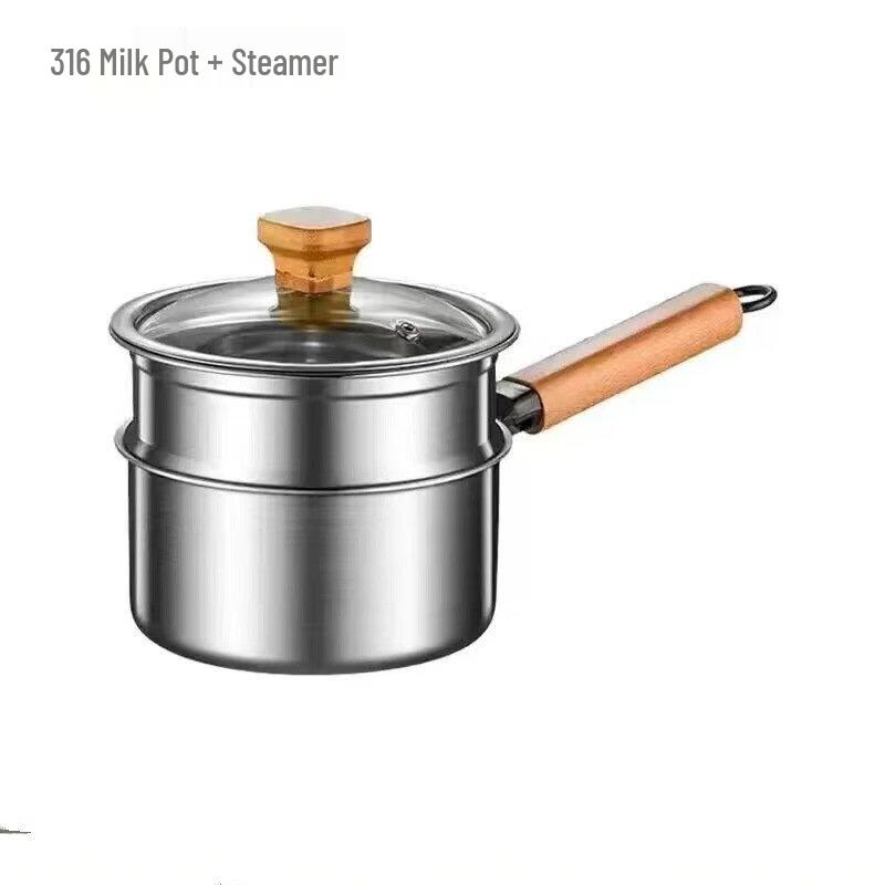 Wutuo Stainless Steel Baby Food & Milk Pot Steamer Set
