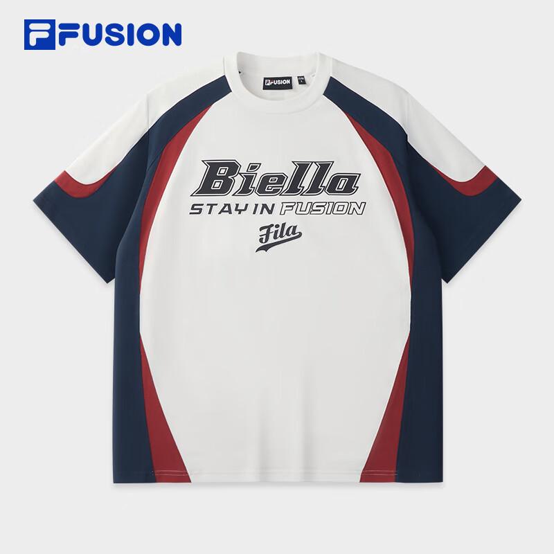 FILA Couple s Trendy Color-Block Knit T-Shirt L
