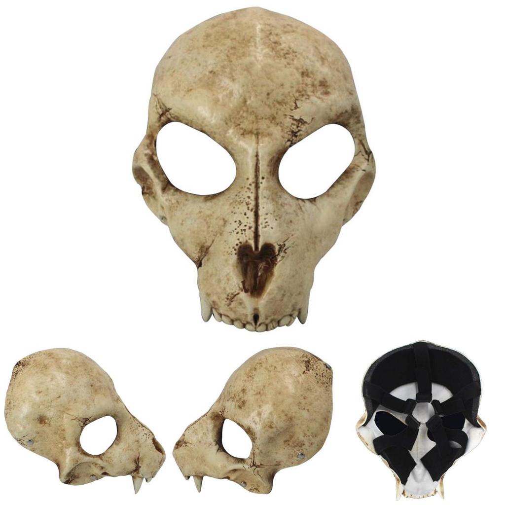 Skull Wolf Mask Horror Prop With Resin Construction For Cosplay And Themed Celebrations