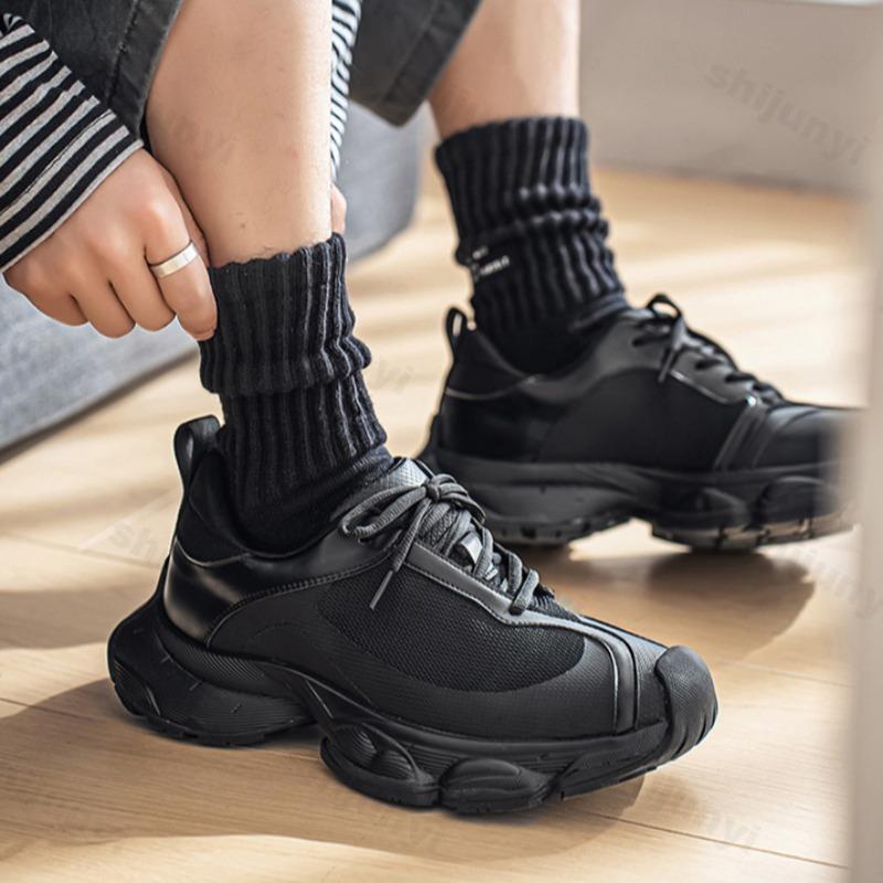 Fashion 2025 Autumn New Men's Fashion Niche Design Casual Thick Soled Sports Shoes Mesh Breathable Comfortable Low Top Platform sneakers