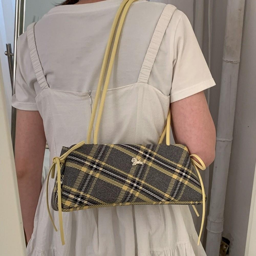 Einfache Stil-Streifen-Karos-Schultertaschen Vielseitig Langlebiger Riemen Unterarmtasche Reisen