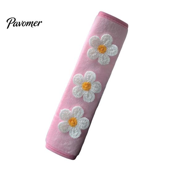 Car Seat Belt Covers Cute Floral Pads for Car, Soft Mesh Shoulder Decorative Strap Cushions Covers, Comfortable Universal Protective Adults