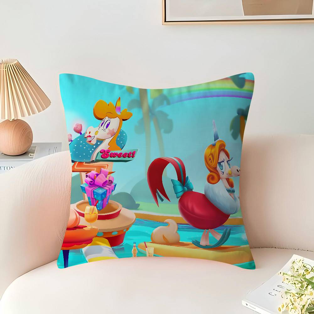 C-Candy Crush Saga Personalized Pillow Cover Kids Bedroom Wild Party Decor Pillowcase Kid Birthday Shower Gift
