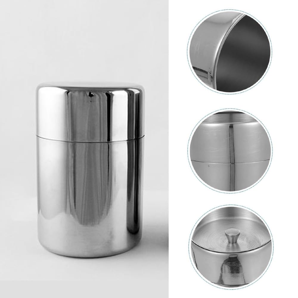 Stainless steel tea canister with airtight seal, blocks light, keeps tea fresh, and is dishwasher safe. A great gift idea.