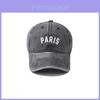 Paris Cotton Wash Vintage Baseball Cap With Embroidered Letters For Men And Women Summer Outdoor Wear