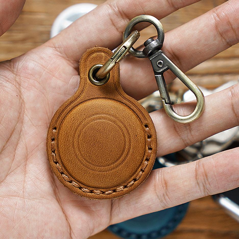 Suitable For AirTag Anti Loss Protective Case Accurately Matched With Cowhide Luggage Accessories Positioning Tracker