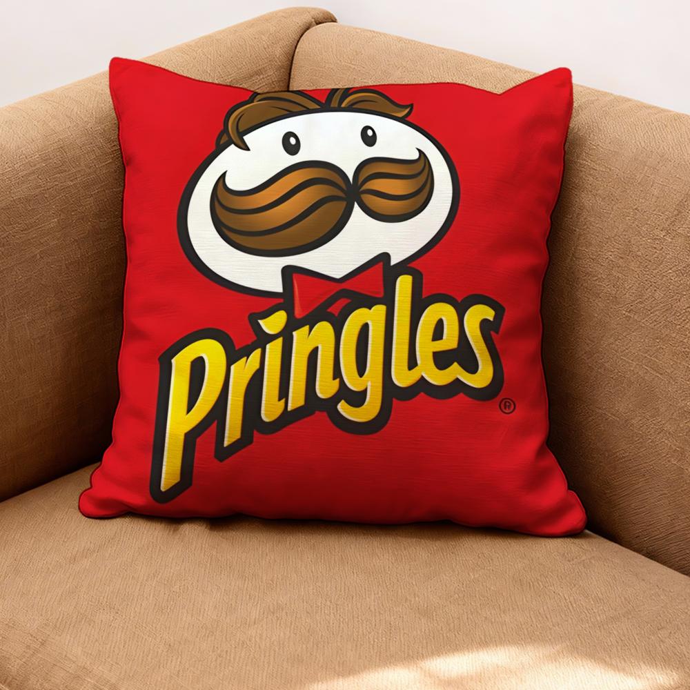 Pringles Cushion Cover Premium Comfort Reversible Pillow Cove -Two in One Design for Any Room & Car Interior