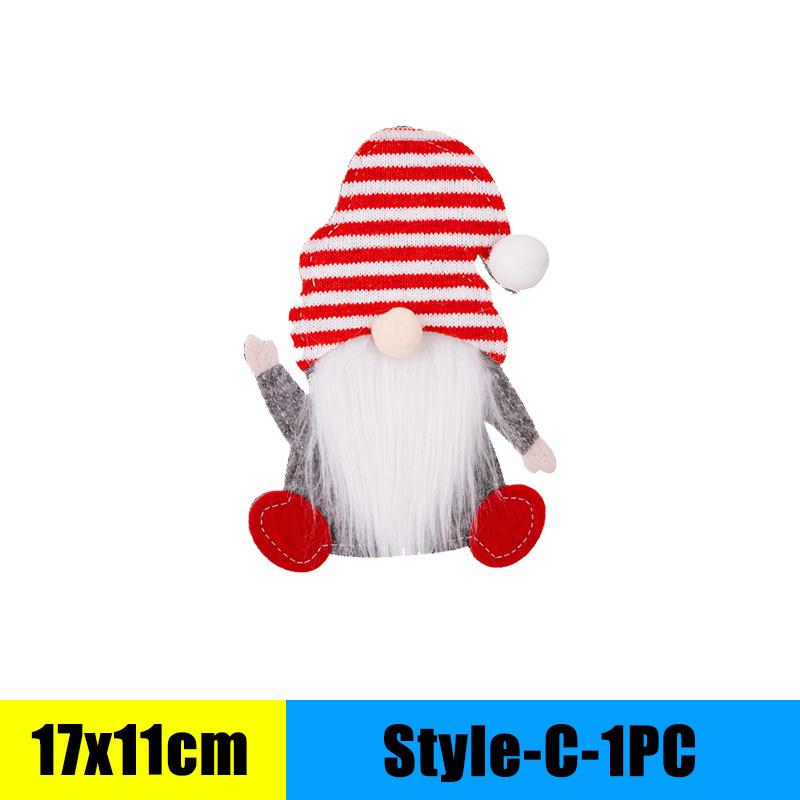 Christmas Cutlery Holder Knife and Fork Pocket Bag Cutlery Cover Star Tree Elk New Year Christmas Party Dinner Table Decoration