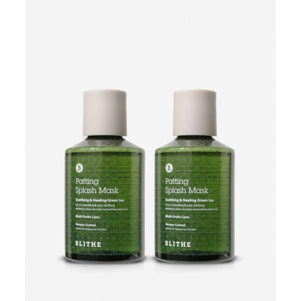 Blithe Patting Splash Mask Soothing   Healing Green Tea Double Set FREE