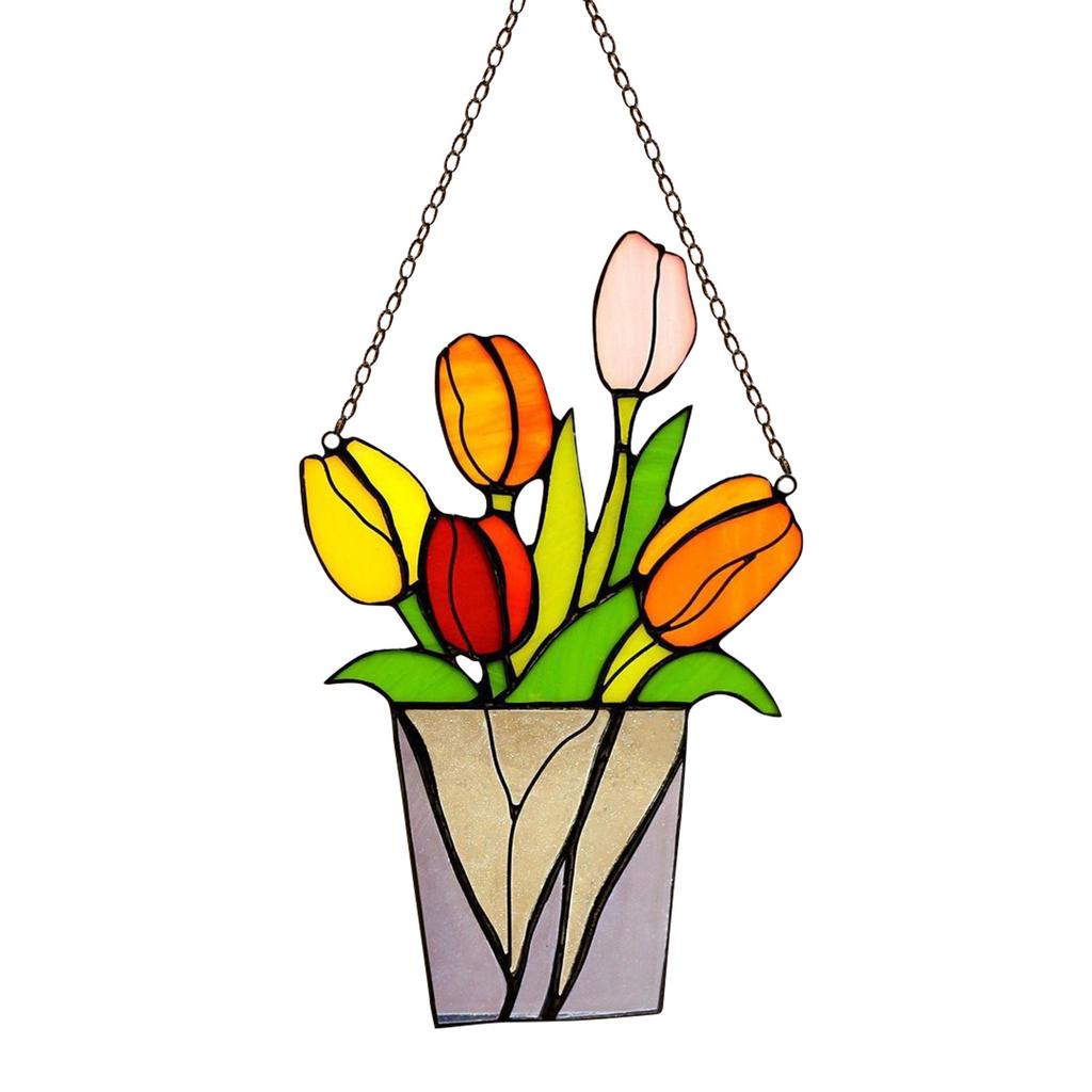 Flower Stained Window Hangings Stunning Handicrafts Flower Suncatcher Flower Lovers Thanksgiving Gifts For Window Decor