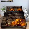 Halloween Horror Pumpkin King Queen Duvet Cover Night Witch Bedding Set Bat Moon Quilt Cover 2/3pcs Polyester Comforter Cover