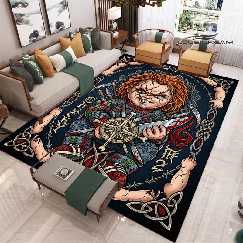 3D Cult of Chucky Printed Carpet Non-slip Carpet Outdoor Carpets Area Rug Home Decor Yoga Mat Rug for Bedroom Birthday Gift