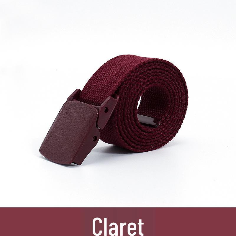 

20-Color Unisex Canvas Belt: Durable Woven Design for Students and Outdoor Activities 125cm