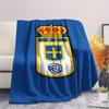 1PC Real Madrid CF Print Flannel Blanket, High Quality All Seasons, Home Decor, Warmth and Comfort, Perfect for Christmas Gifts