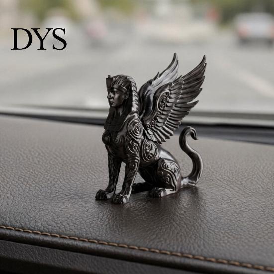 Egyptian Mythology Decor 3D Printed Sphinx Collectible Figurine, Statues, Ancient Gods Statue Exquisite Matte Black Ornament Ornaments, Sculpture with