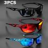 1/3PCS Vintage Sports Sunglasses Men Women Fishing Running Cycling Mountaineering Sport Man Sun Glasses Anti-Glare UV400 7