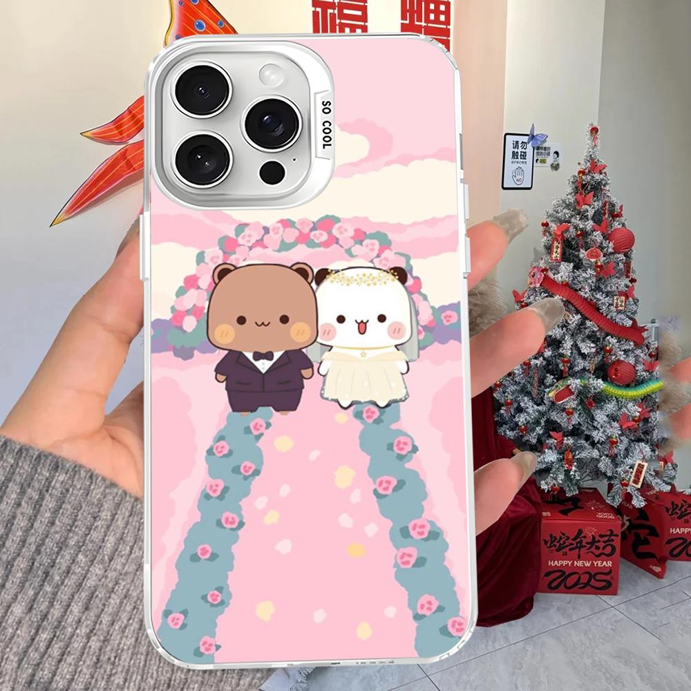Cute BuBu DuDu Phone Case For iPhone 16 15 14 13 12 11 Pro Max X XR XSMAX 8 7 Plus Matte Shockproof Back Cover
