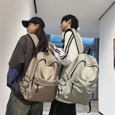Simple Backpack Men's Large-capacity Travel Backpack Women's Leisure Japanese Junior High School Student High School College Student Schoolbag Men