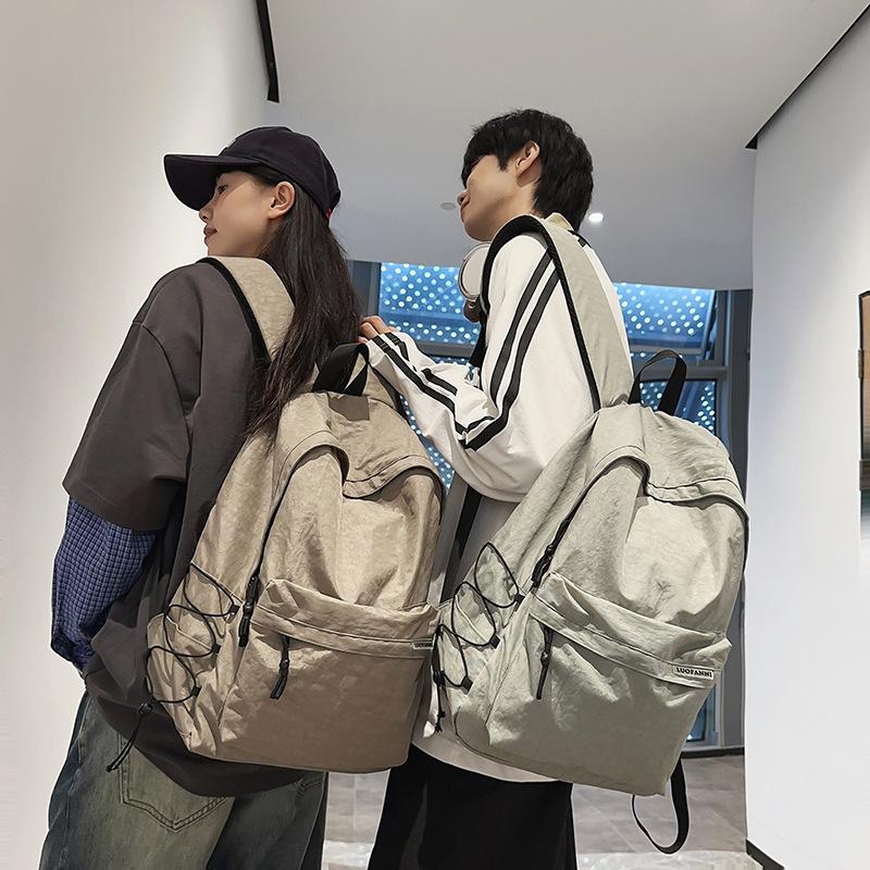 Simple Backpack Men's Large-capacity Travel Backpack Women's Leisure Japanese Junior High School Student High School College Student Schoolbag Men