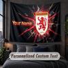 Tapisserie avec texte de nom personnalisé, Suspension murale décorative Middlesbrough FC, Tapisserie de fond pour maison chambre à coucher