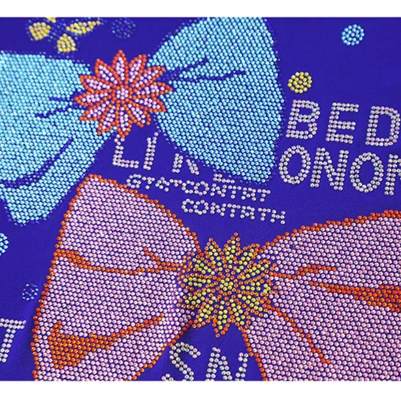 Summer Women Bow Letter Shiny Hot Diamonds T-Shirt Sexy Off Shoulder Slim Top New Chic Short Sleeve Tees Shirts