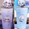 2Pcs  Game Honkai: Star Rail Series Acrylic Standwater Cup Cartoon Character Creativity Printing Standwater Cup