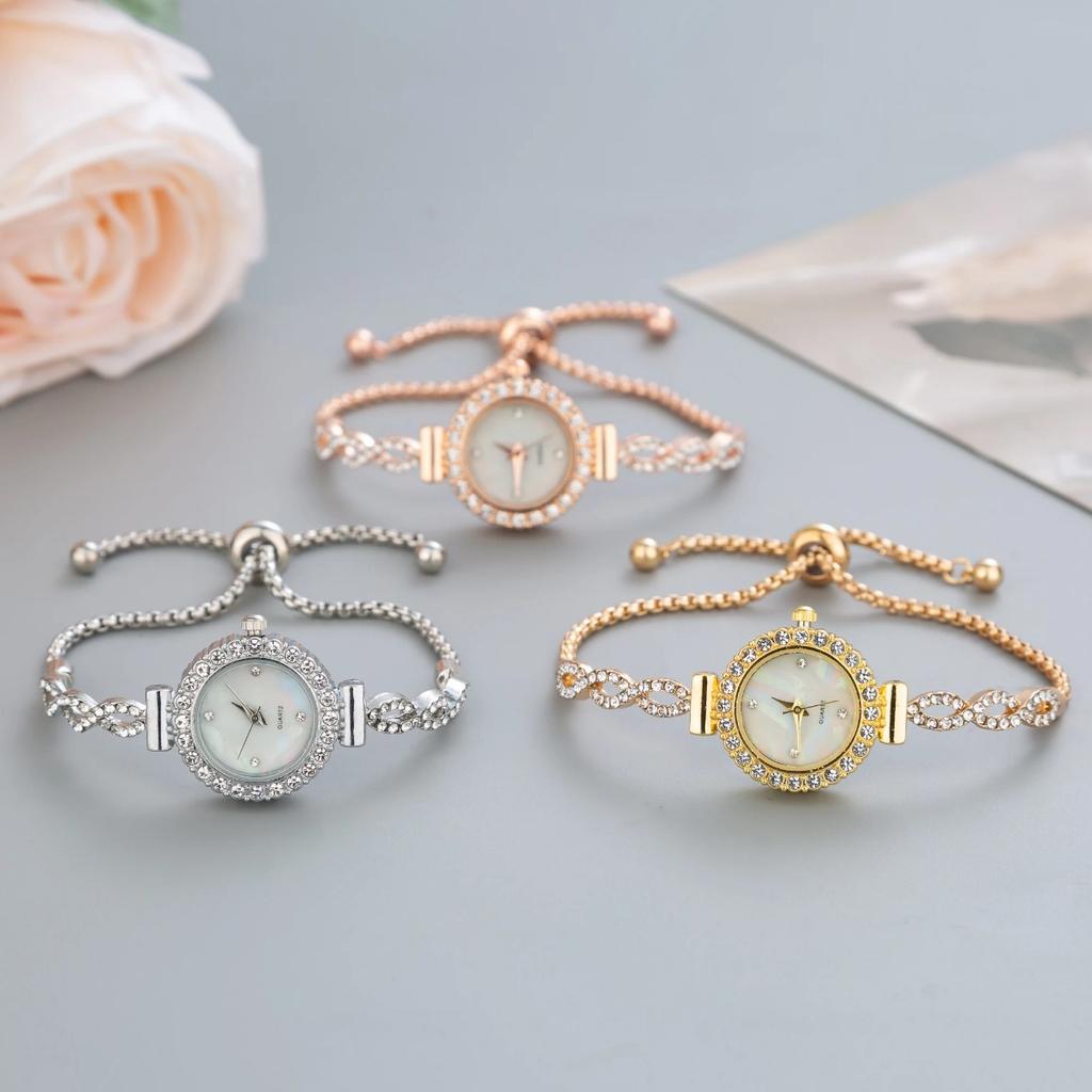 Women's Small Dial Wristwatch Female Bracelet Watch Quartz Leisure Popular Elegant Clock Golden Relojes Hour Ladies