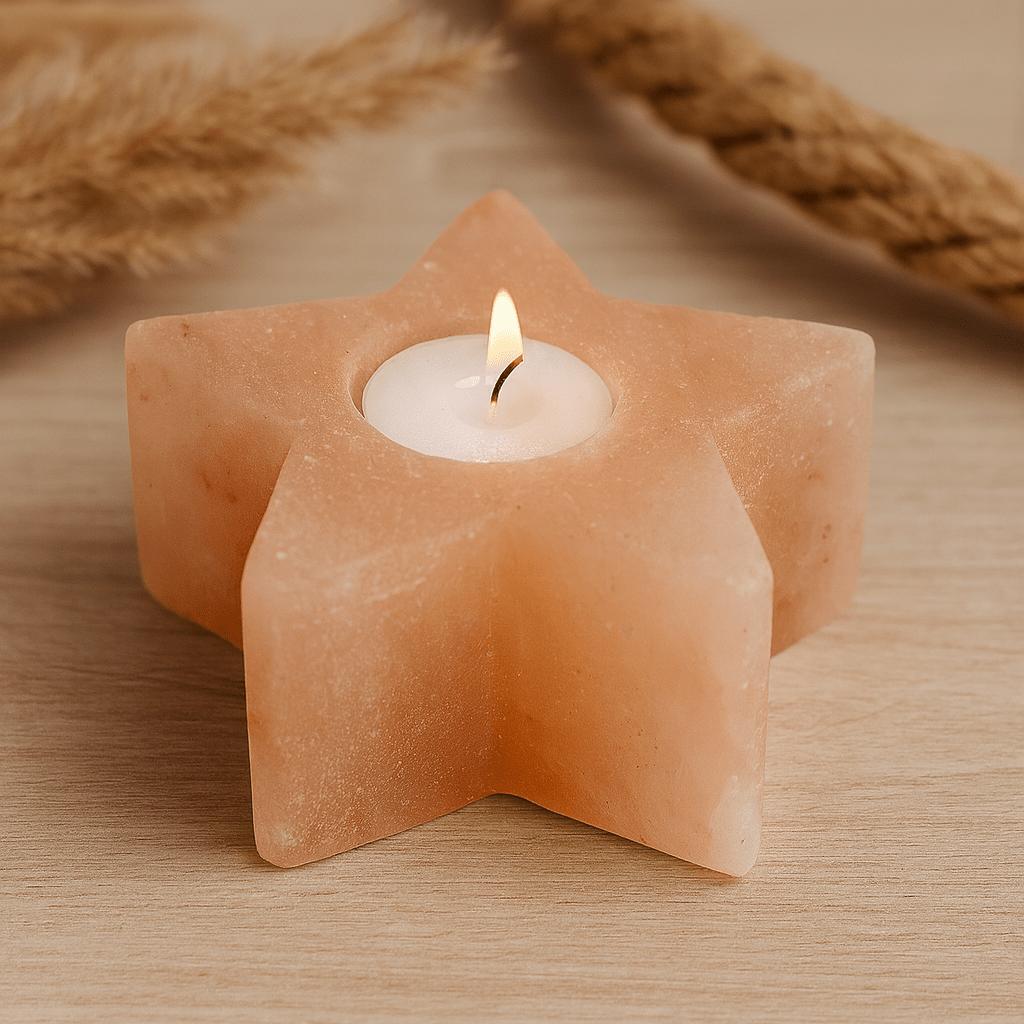 Himalayan Salt Candle Holder - Star