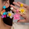 Super Divine Colorful Rafi Flower Earrings - Sweet and Fresh Beach Style Women's Ear Jewelry
